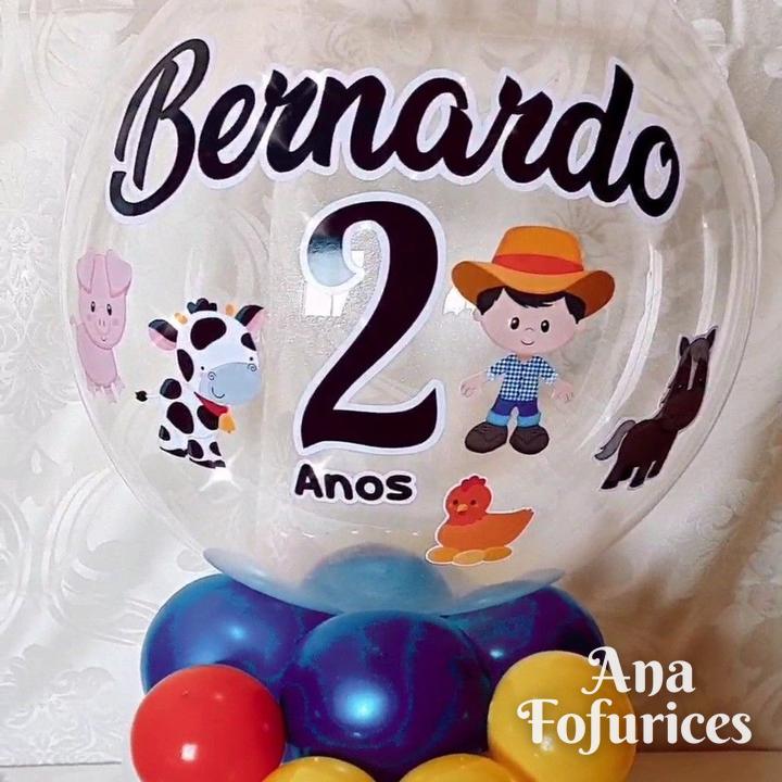 Balões personalizados: fazendinha